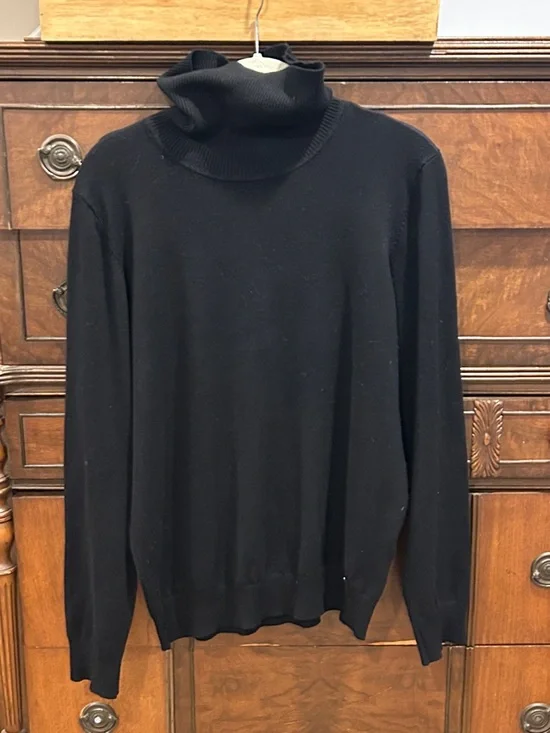 Classic Calvin Klein Black Turtleneck Sweater Women’s Large - Picture 2 of 8